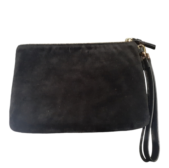 Juicy Couture Black Label Med Wristlet Rhinstones Changer Black NWOT - Picture 2 of 6